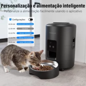 Alimentador Pet Gato Cão Automático WiFi Smart Dispensador de Ração Automático,Comedouro para Caes (2L)