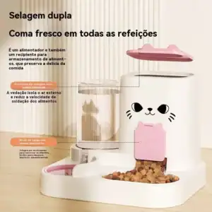 Alimentador automático para cães e gatos/alimentador integrado para alimentos aquáticos/tigela de alimentação separação